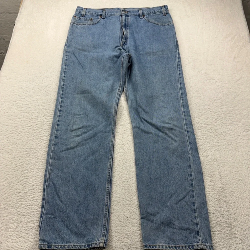 Vintage Levis 505‎ Regular Fit Jeans Mens 40x32 Blue Made USA Straight Leg Denim